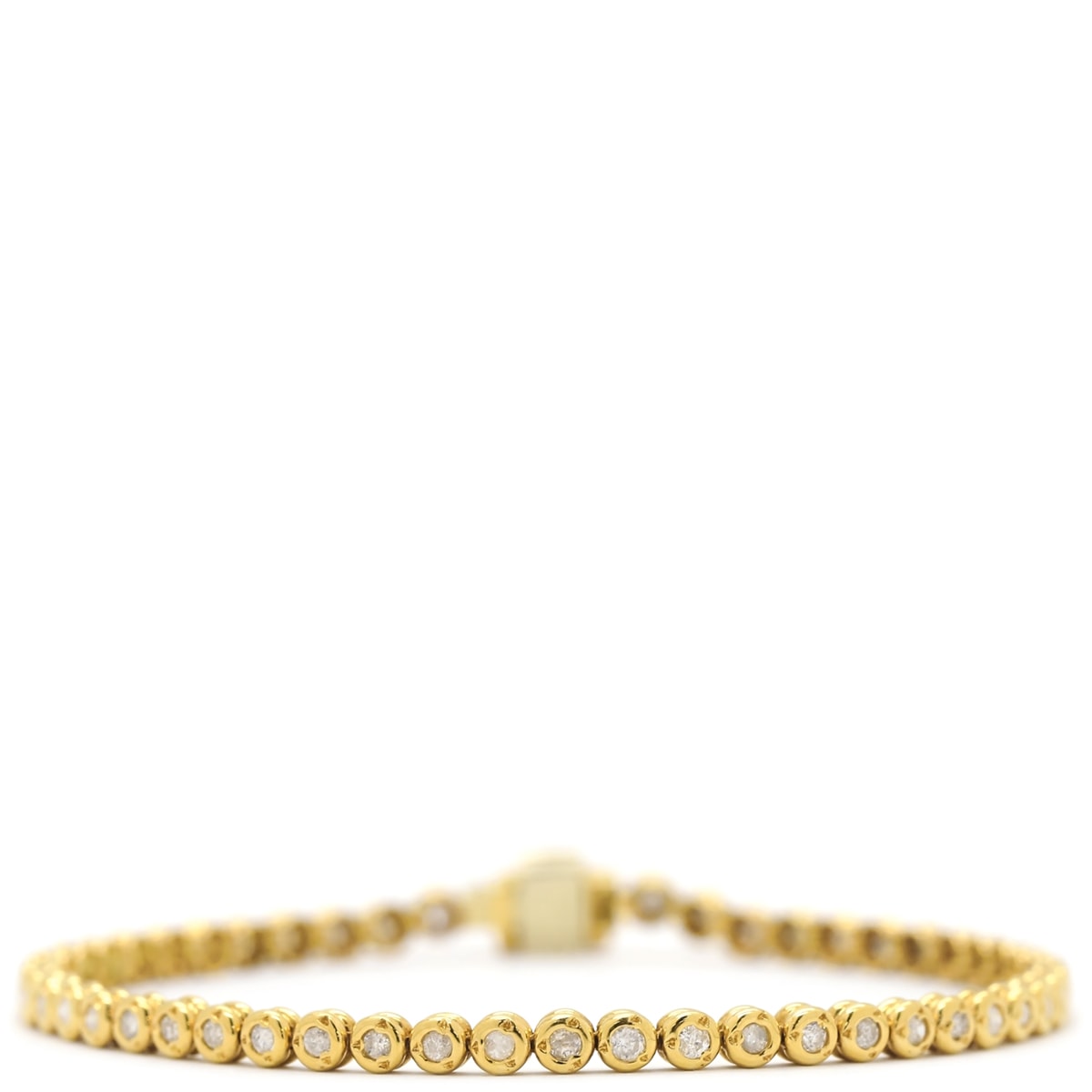 ブレスレット テニスブレスレット K18YG ダイヤモンド イエローゴールド ダイヤブレスレット 750 【中古】