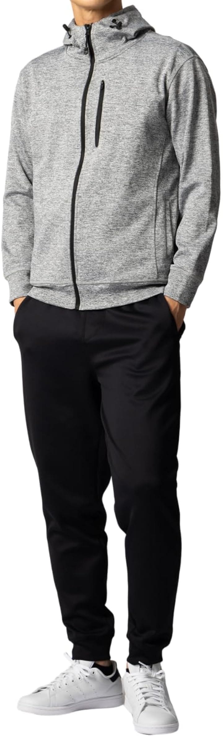 ジャージ メンズ 上下セット 長袖 おしゃれ セットアップ トレーニングウェア ランニングウェア スポーツ かっこいい ルームウェア 大きいサイズ カジュアル( ライトグレー, M)