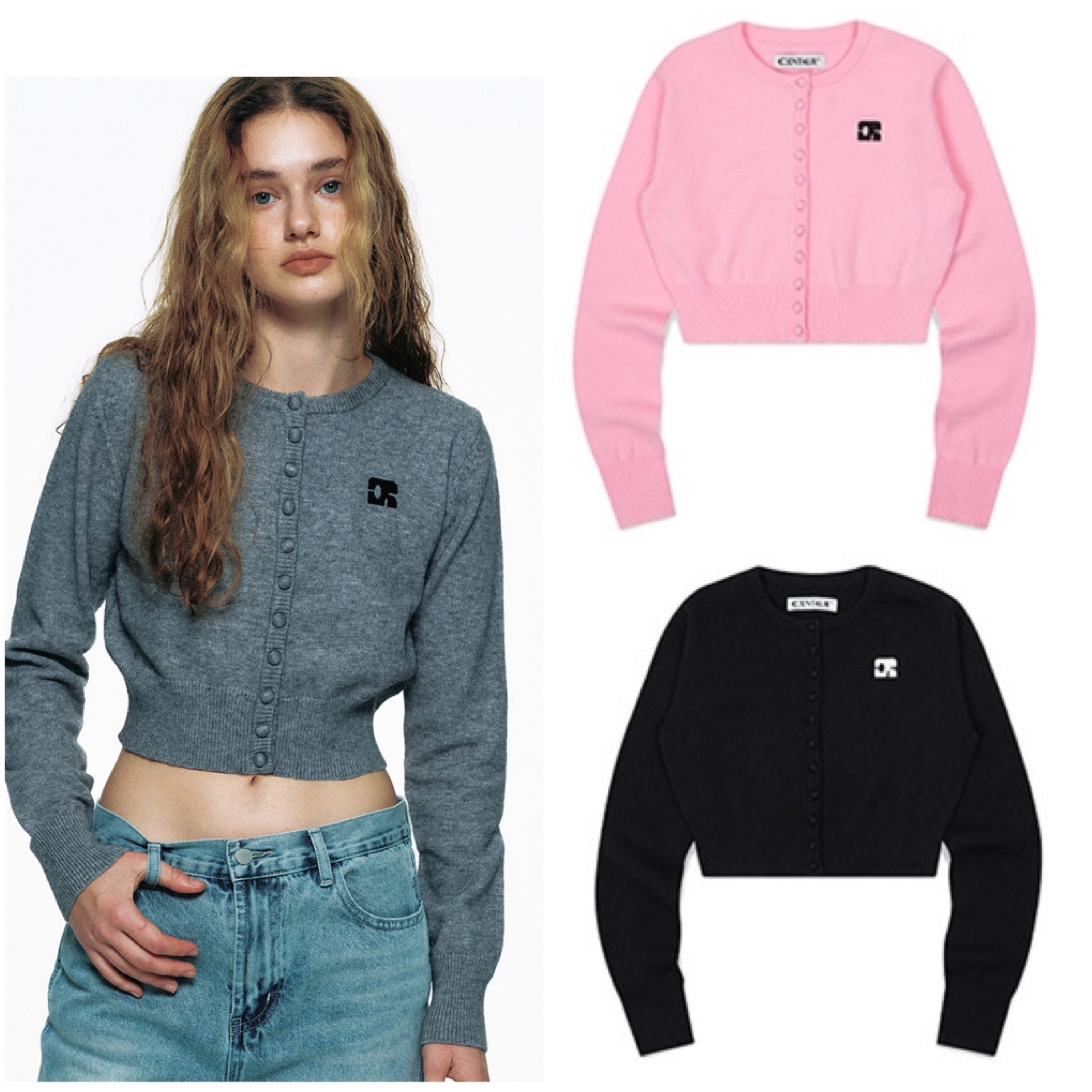 CENTAUR CROP KNIT CARDIGAN