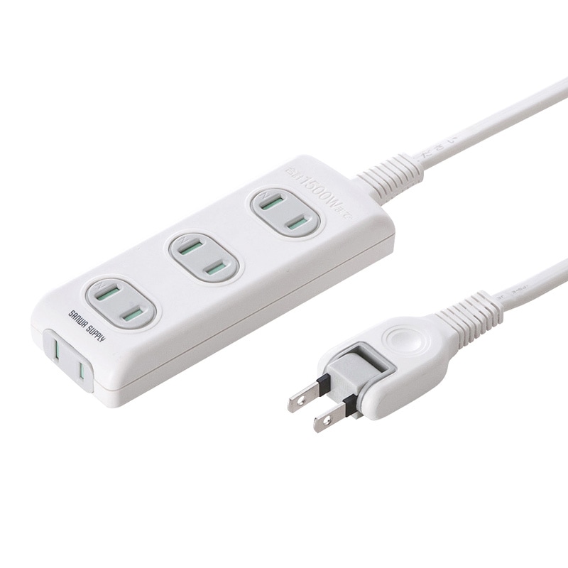 （まとめ買い）火災予防安全タップ 2P 4個口 5m ホワイト TAP-TSH45N [x3]