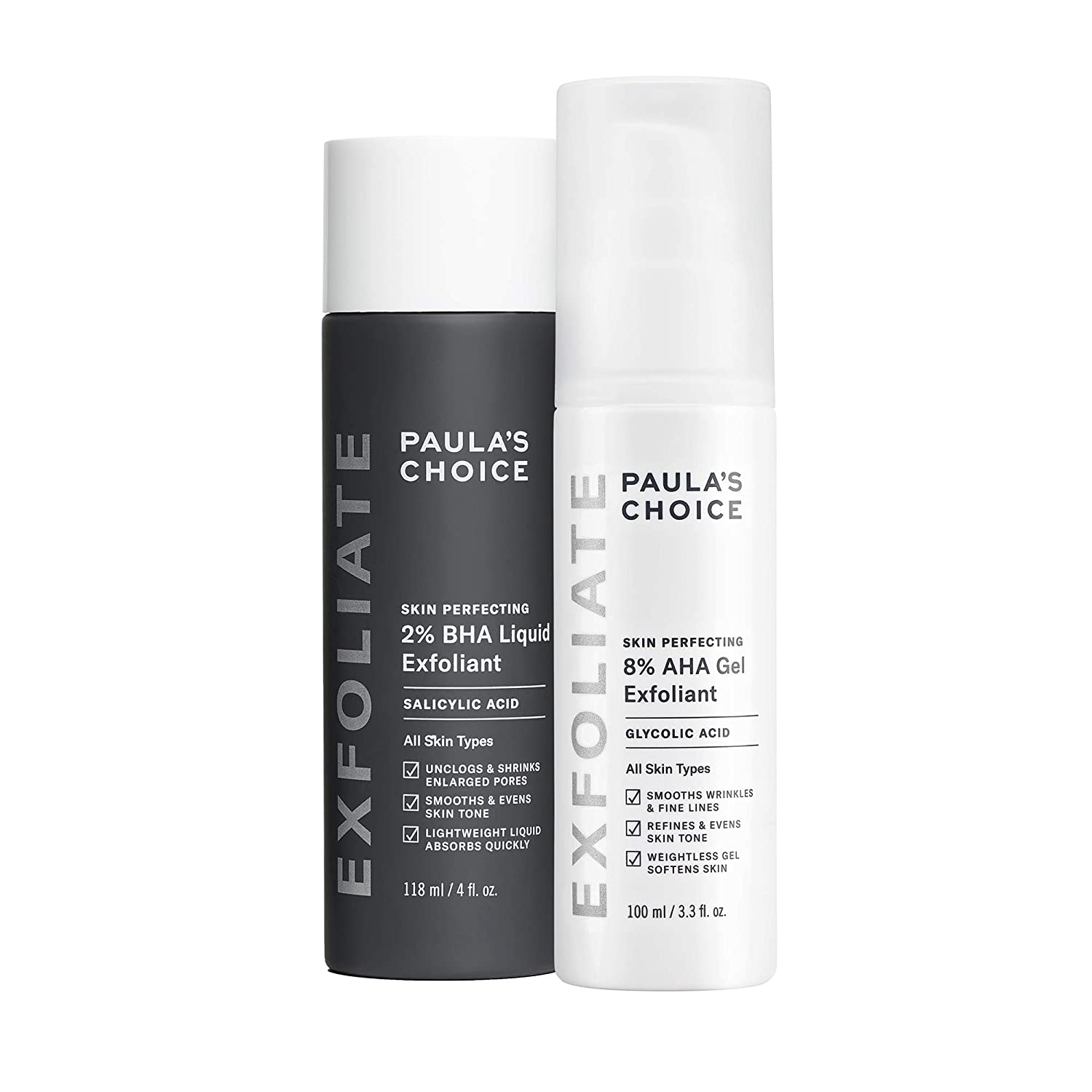 PaulasChoice-SKINPERFECTING8%AHAジェル角質除去剤&2%BHAリキッ