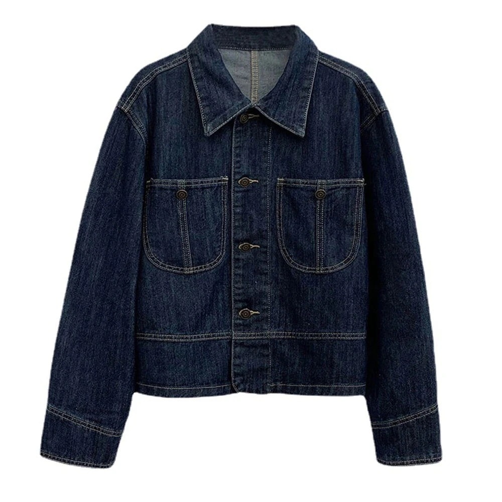 [最安値挑戦]！春秋 トップス デニム 通学 通勤 カジュアル ゆったり ショート丈 長袖 アウター レディース デニムジャケット
