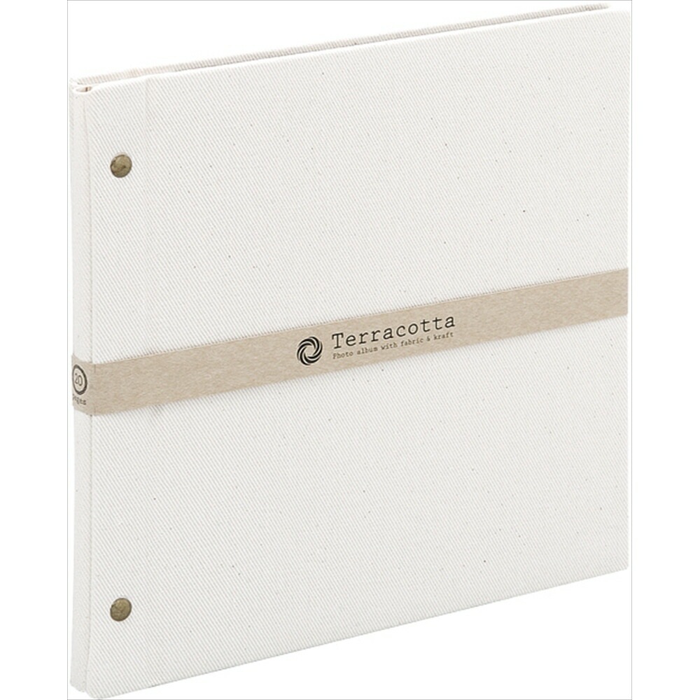 （まとめ買い）テラコッタ 外ビス式アルバム デミ プラコート台紙（クラフト） ホワイト TER-DF-140-W [x3]
