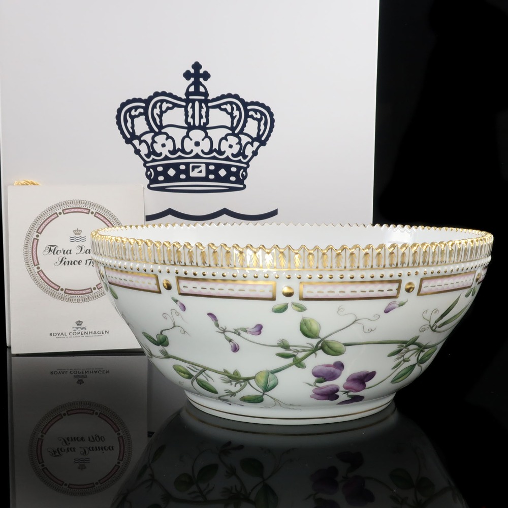 フローラダニカ ラウンドボウル ( 丸型深皿 ) 578 食器 ポーセリン _ 中古品 A+ランク