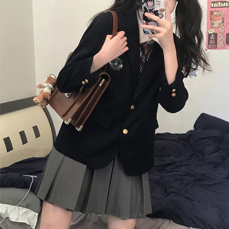 卒業式 ボーダー 卒服 学生服 レディース きれい 上下セット 女の子 制服 ミドル セットアップ 韓国ファッションッセットアップ 制服 スカートスーツ ポケット 長袖 女の子 プリーツスカート