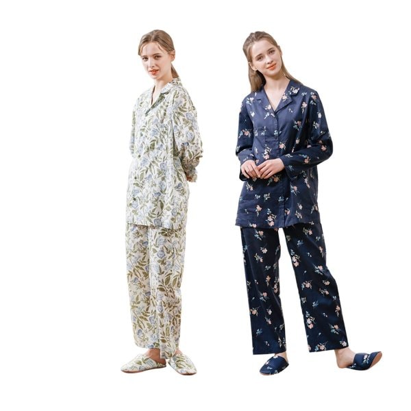 ラペア ザ プレミアム シルケット綿 パジャマ セット 2種 LWHFW277