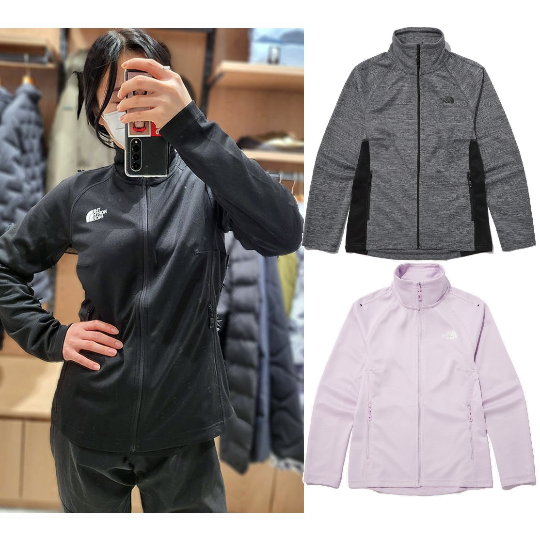WomenS AO MIDLAYER FZ JACKET 3色 新商品 韓国人気 女性服 肝節期 日常服 登山用 韓国ファッション ランニング アウトドア スポーツウェア 11,396円