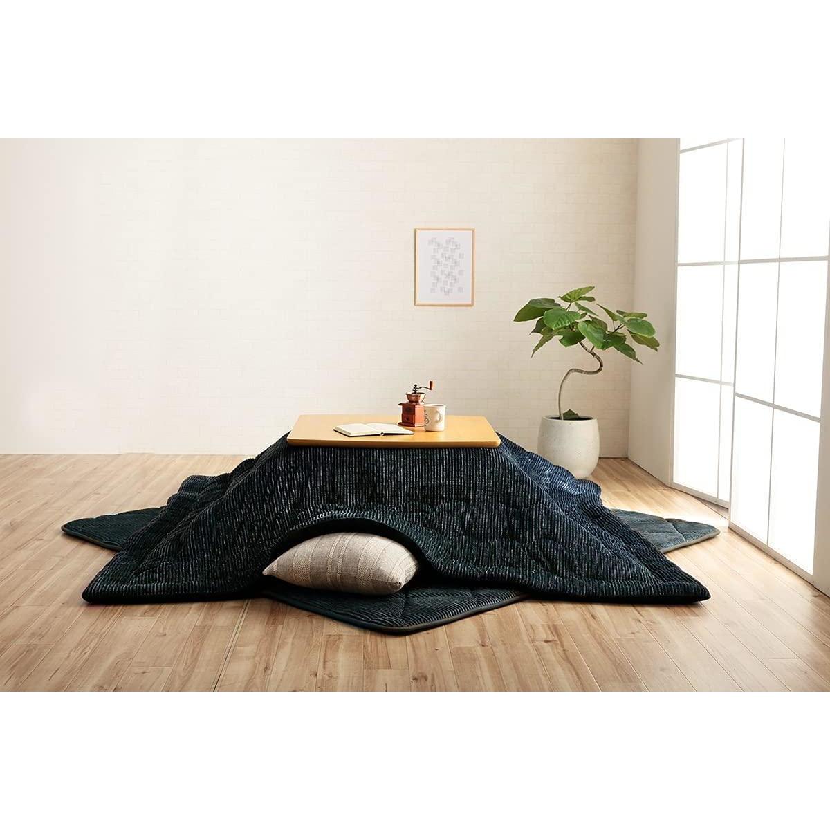 【i】【代引不可】 イケヒコ こたつ布団 長方形 約205×245cm ネイビー コーデュロイ調 グランド 抗菌 防臭 おしゃれ #6842119【北海道・沖縄・離島不