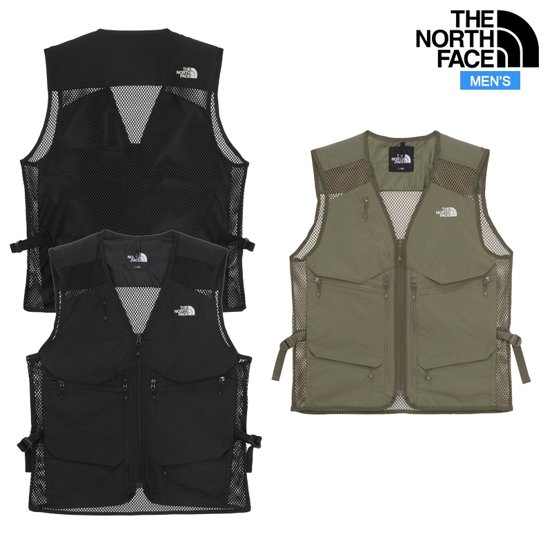 メンズ ギア メッシュ ベスト NV5VR03 日常 デイリー カジュアル アウトドア スポーツ キャンプ 登山 レギュラーフィットマルチ ポケット涼しい 夏