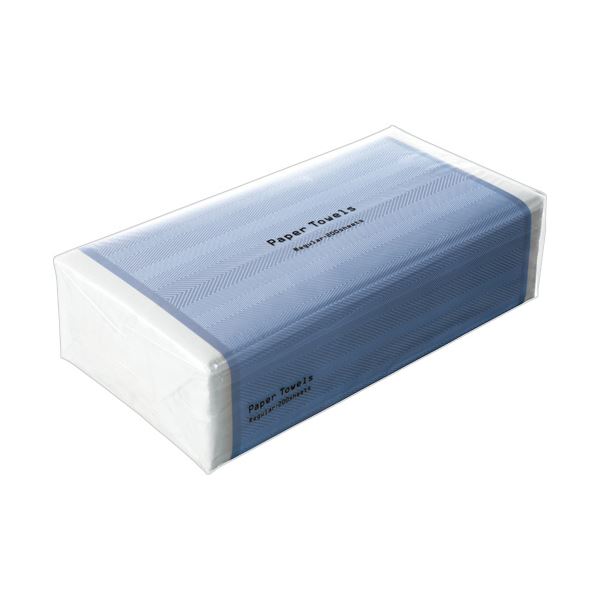 TANOSEEペーパータオル ハードタイプ（レギュラー） 200枚／パック 1セット（125パック：25パックx5ケース）