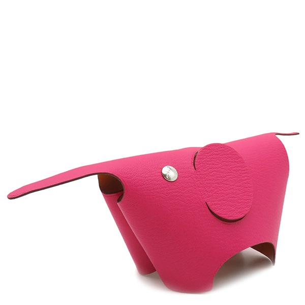 エルメス オブジェ クリッカーズ エレファント シェーブル ローズティリアン×オレンジ シルバー金具 CLICKAZOO 象 置物 【箱】【中古】 22,407円