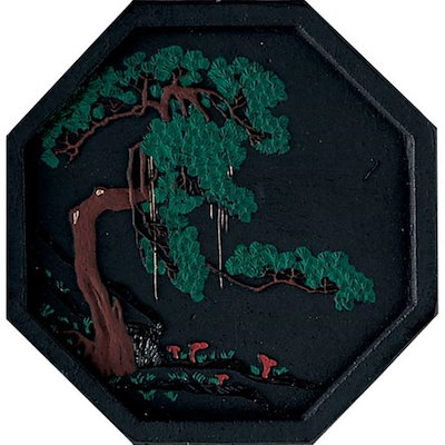 平安　秦蔵六造　鋳金家　塗金銅床置 『瑞烏』 平安 秦蔵六造 鋳金家 塗金銅床置 『瑞烏』