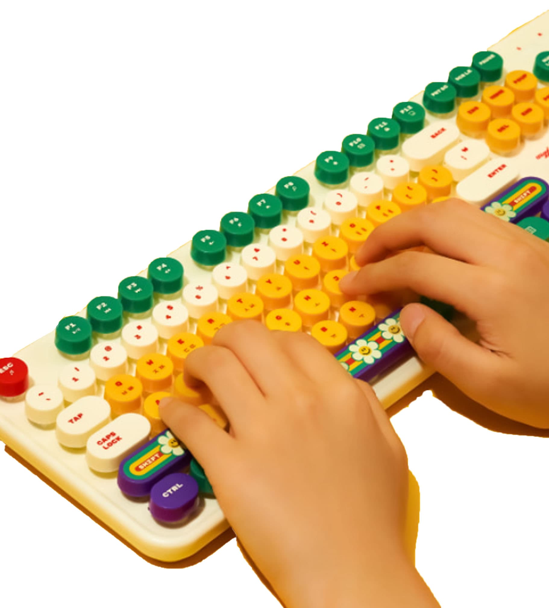 韓国雑貨 可愛い 丸型 ワイヤレス キーボード 無線