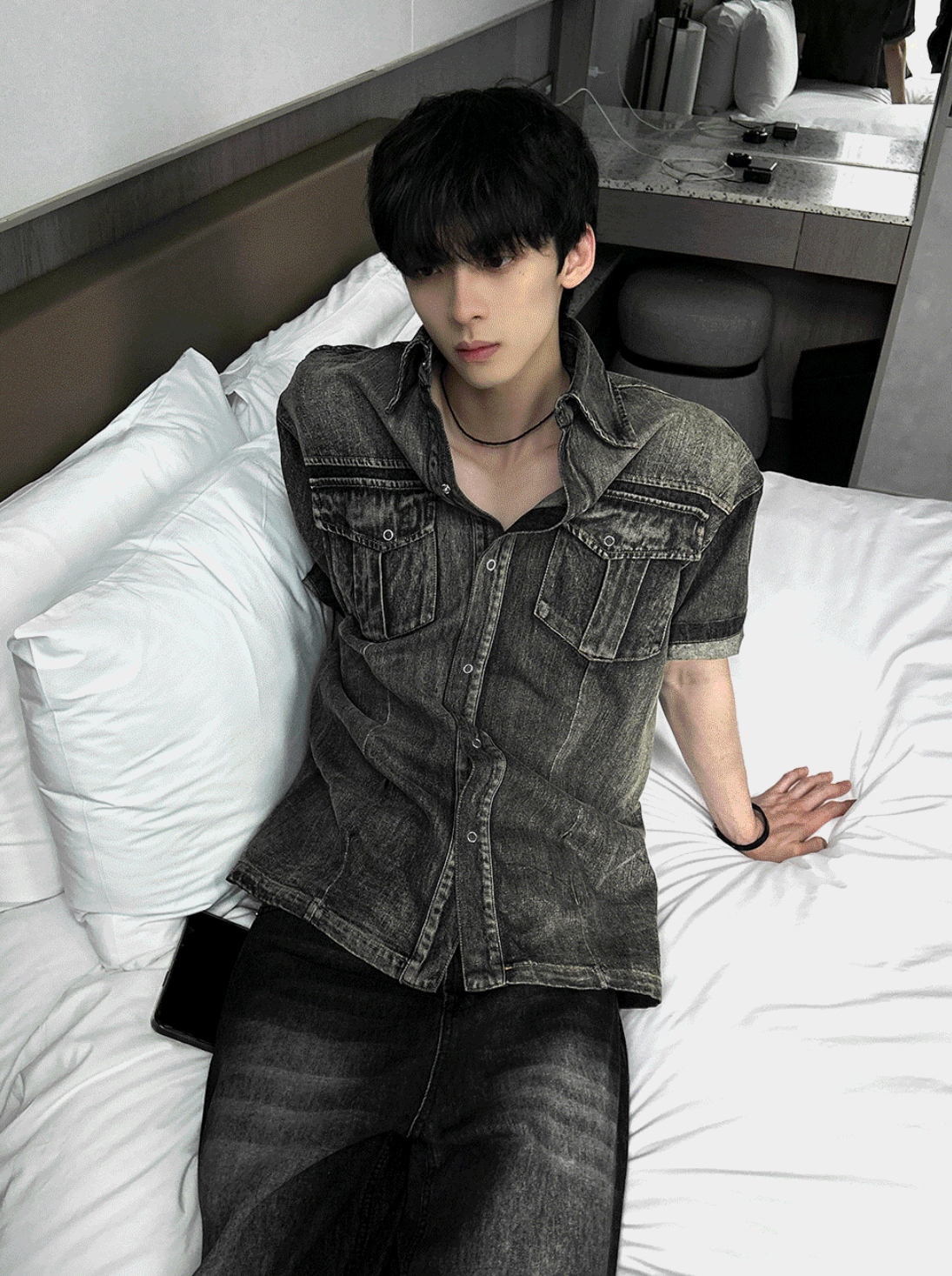 [COSYHARU コシハル 公式] Dart denim shirt 3色