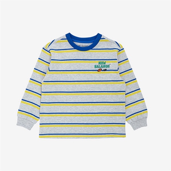ニューバランス キッズ 長袖 ストライプ Tシャツ B1 NK9BG1303U AC 59 39 26