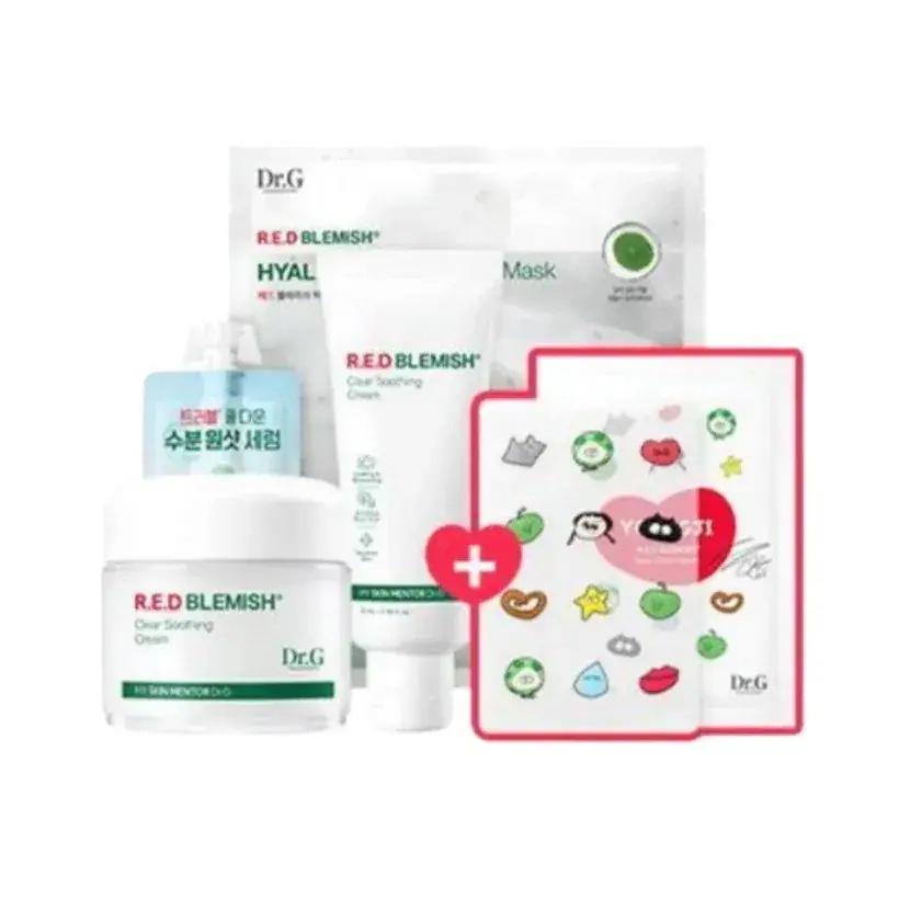 [25SS/New]レッド ブレミッシュ クリア スージング クリーム 70ml(+70ml レフィル+ヒアルシカ スージング セラム10ml+クーリングゲル マスク1枚+トラブルカバーパッチ1枚)