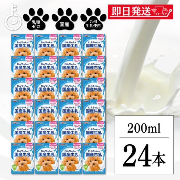 ドギーマンハヤシ わんちゃんの国産牛乳200ml 24個 doggyman わんちゃん ワンちゃん