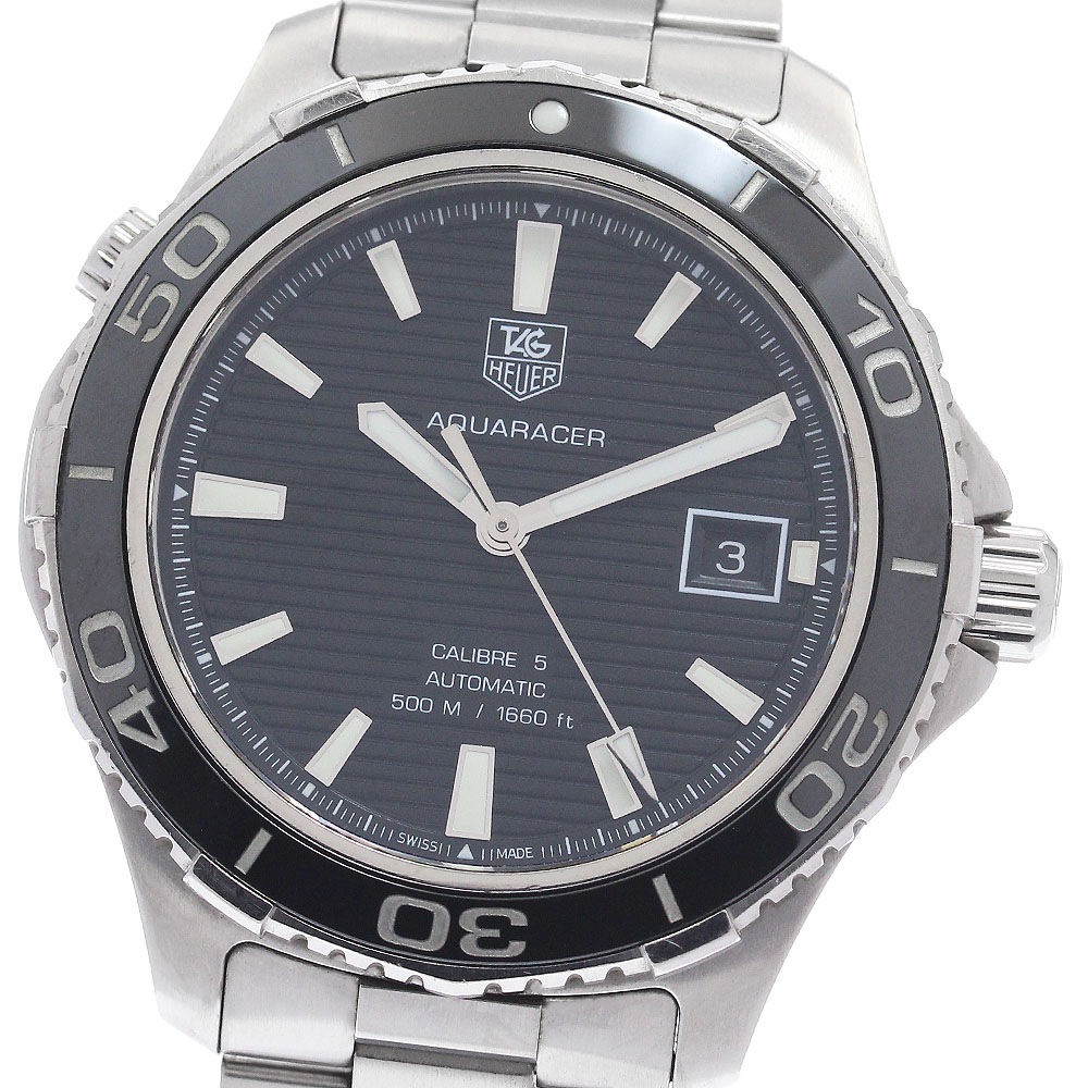 タグホイヤー TAG HEUER WAK2110.BA0830 アクアレーサー キャリバー5 デイト 自動巻き メンズ 保証書付き_960457【中古】