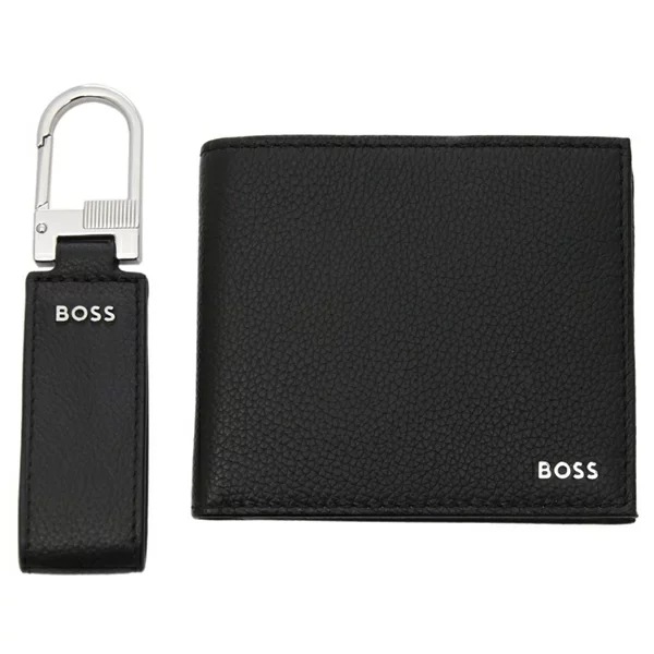 ボス 二つ折り財布 キーホルダー ギフトセット ウォレット キーリングセット ブラック メンズ 50523844 001 15,184円