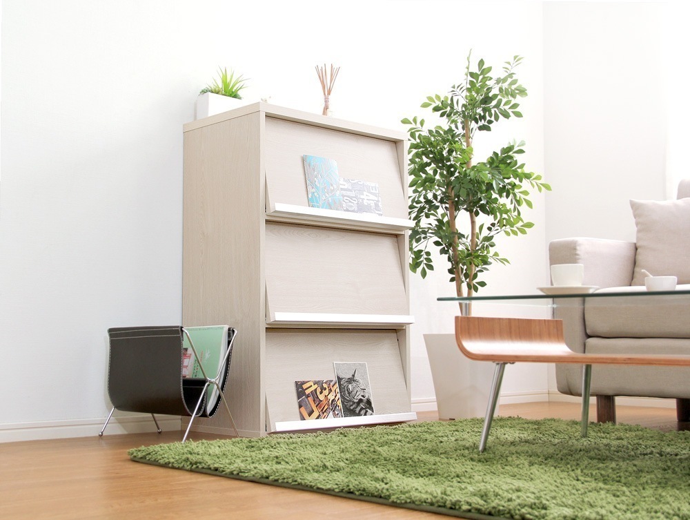 ラック 棚 木目柄 木製 おしゃれ 北欧モダン カラーボックス フラップ扉 抗菌防臭有害物質分解 サイドボード キャビネット マガジンラック 省スペース