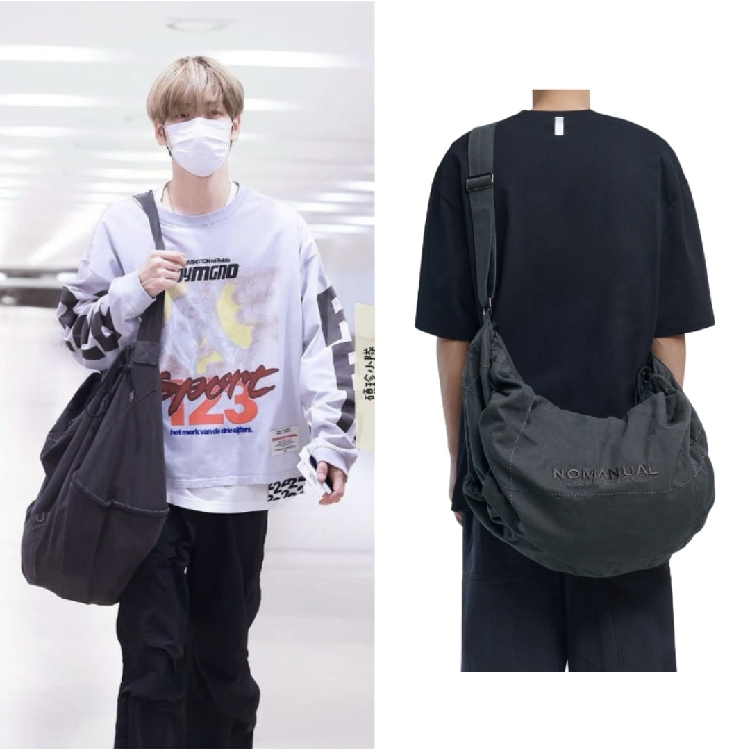 [TXT スビン着用] VAGUS ダッフルバッグ チャコール 韓国ファッション 韓国ブランド 韓国公式正規品