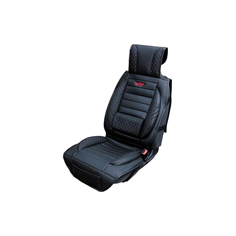 即納：ジェットイノウエ(JET) ラグジュアリー シートクッション V.I.P 汎用 ブラック 黒糸 594067