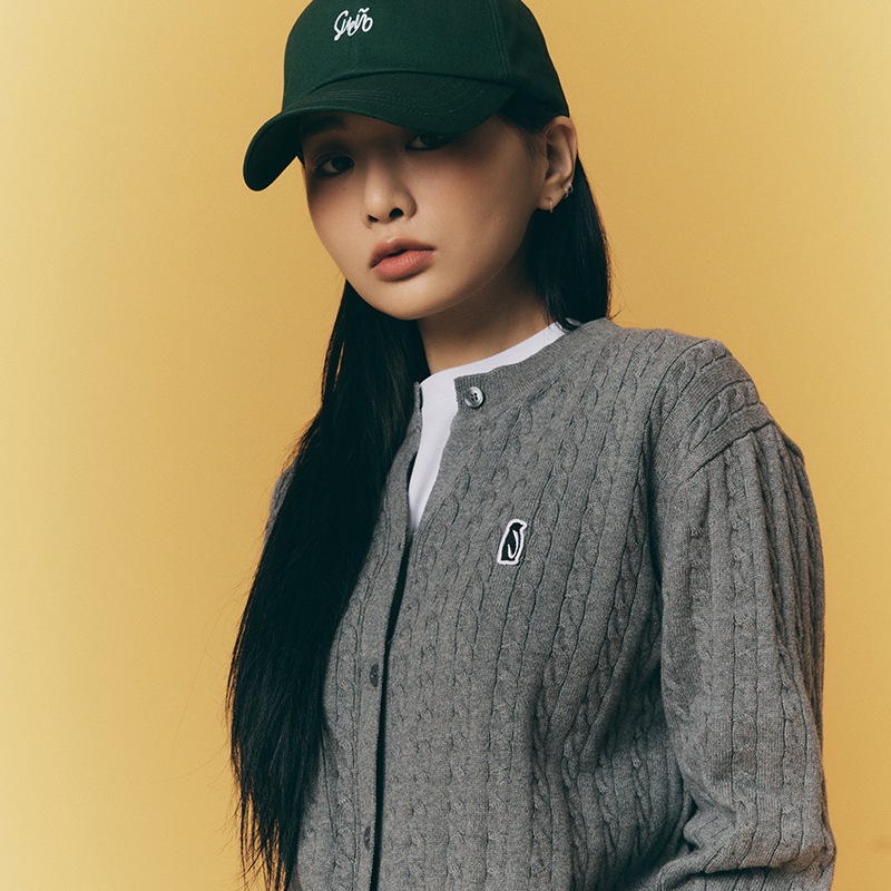 シグネチャーワッペンケーブルカーディガン(3 color)