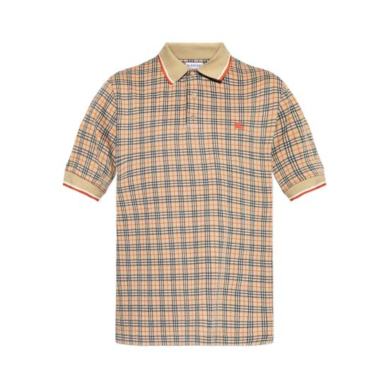 BURBERRY Men Polo Shirts 8119561 PELHAM CHK B9368 NEUTRALS