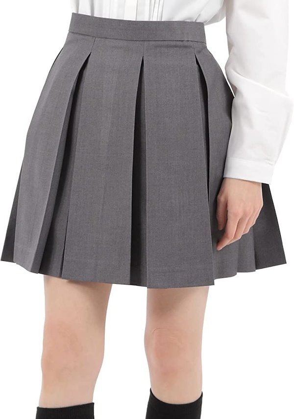 Qoo10] ボックス プリーツスカート 学生 制服