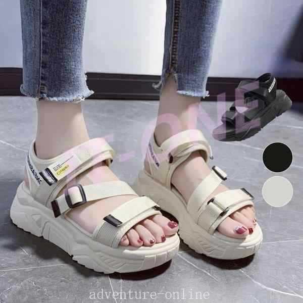 【2025新作入荷】厚底サンダル レディース スニーカーサンダル スポーツサンダル 歩きやすい 疲れない 靴 サンダル 2024 夏新作 カジュアル シューズ アウ