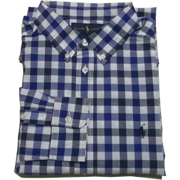 ボーイズサイズ 長袖 ボタンダウンシャツ ブルー boys PR2-1238