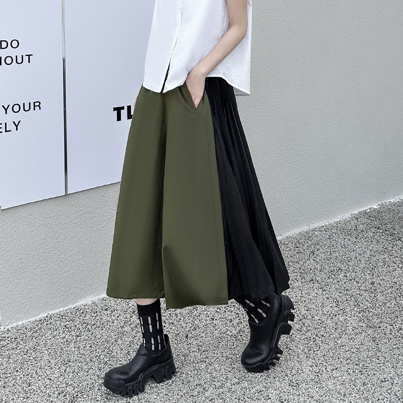 ワイドパンツ スラックスパンツ コントラストカラー 気質 スキニーパンツテーパードパンツひんやりボトムス 切り替え 新作 カジュアルパンツ おしゃれ 高級感 2025夏 薄手 キュロットパンツ 5,043円