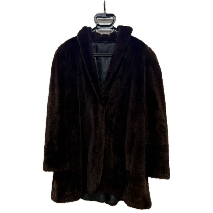 カットミンク 毛皮コート こげ茶 F レディース 中古
