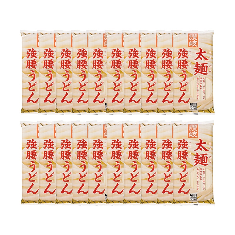 讃岐太麺強腰うどん 600g 20袋セット 乾麺 さぬきうどん
