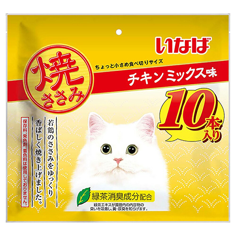 いなば　焼ささみ　チキンミックス味　１０本入りX１２　猫　ＣＲＣ35―25―90―10―00