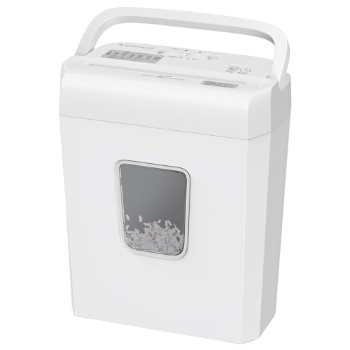 bonsaii シュレッダー 家庭用 A4/5枚同時細断 4x12mmマイクロカット カード類対応可能 ハンドルアップ式 13Lコンパクト簡単操作 デザイン ホワイト C277-A白