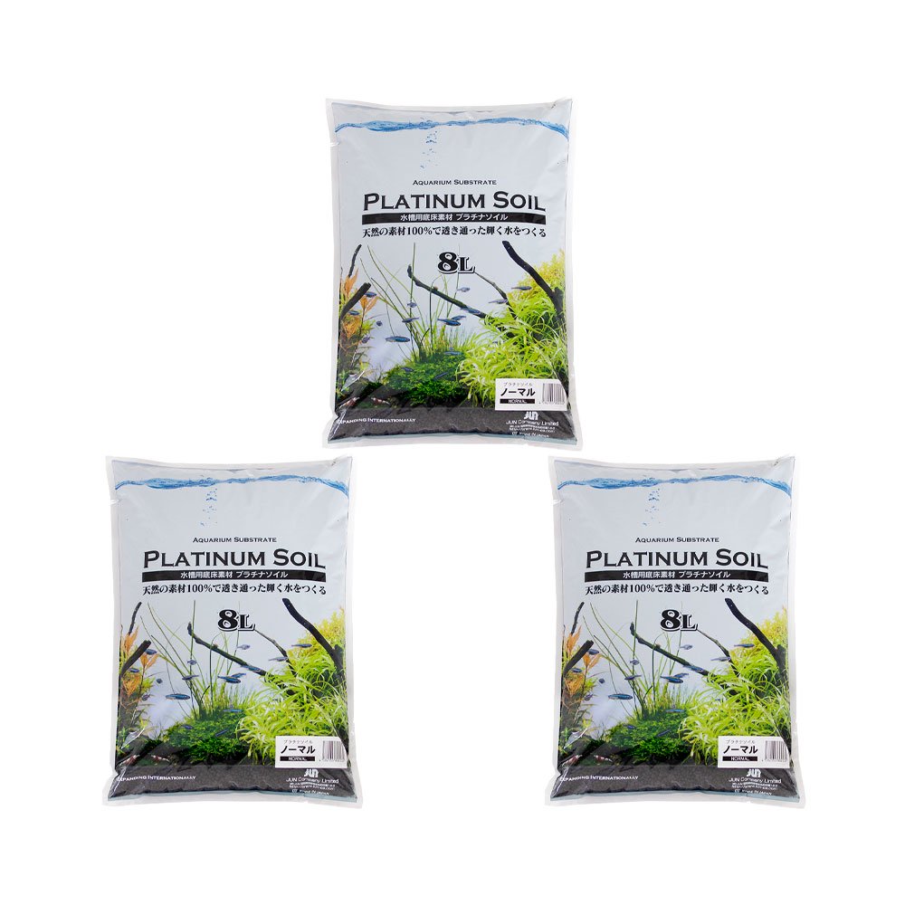 ＪＵＮ　プラチナソイル　ノーマル　８ＬX３袋　アクアリウム　熱帯魚　水草　エビ　吸着系　お一人様１点限り　ＣＲＣ21―30―20―10―10