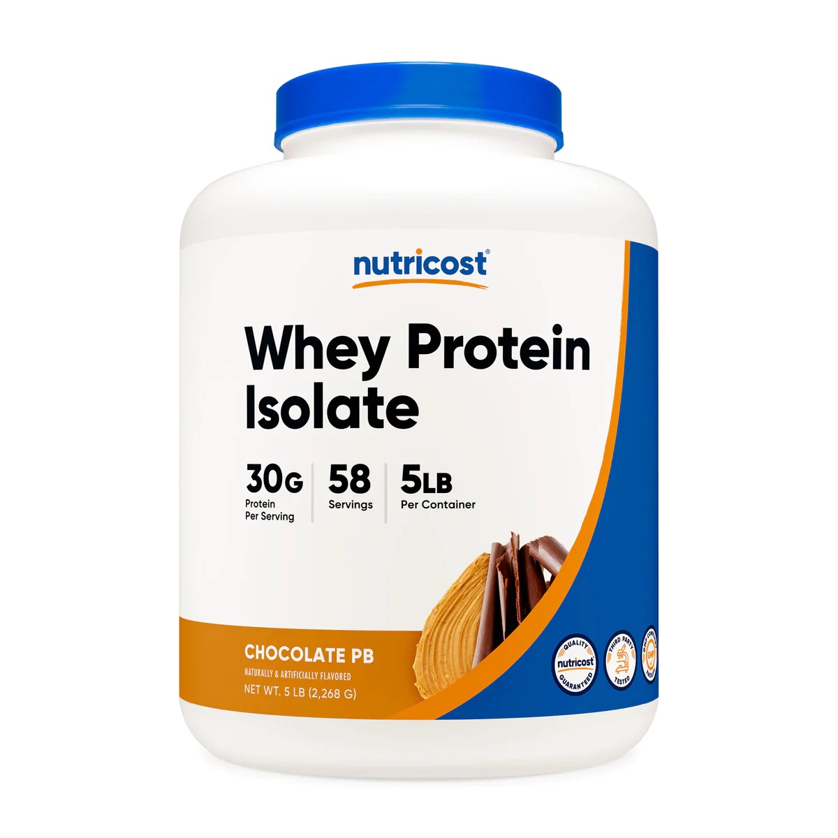 [USA] Nutricost ニュートリコスト Whey Protein Isolate Powder Chocolate Peanut Butter (5 LB)