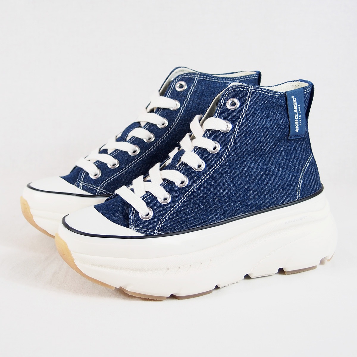 RECOVERY COTTON HIGH DENIM レディース 厚底 スニーカー