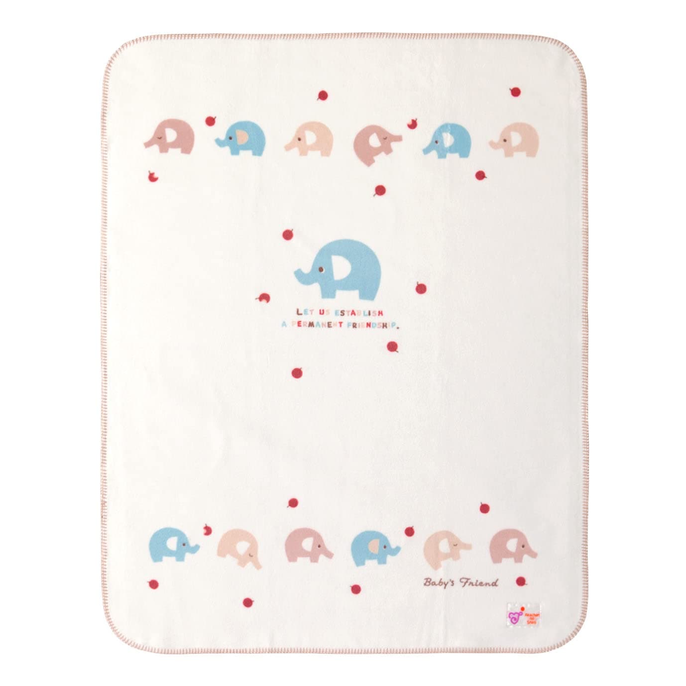 ベビー綿毛布 115×85cm ぞうさん 日本製