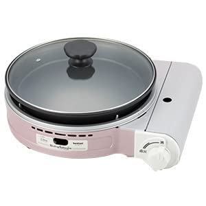 [在庫限り]カセットコンロ 日本製 ビストロの達人III グリルパン付き ピンク