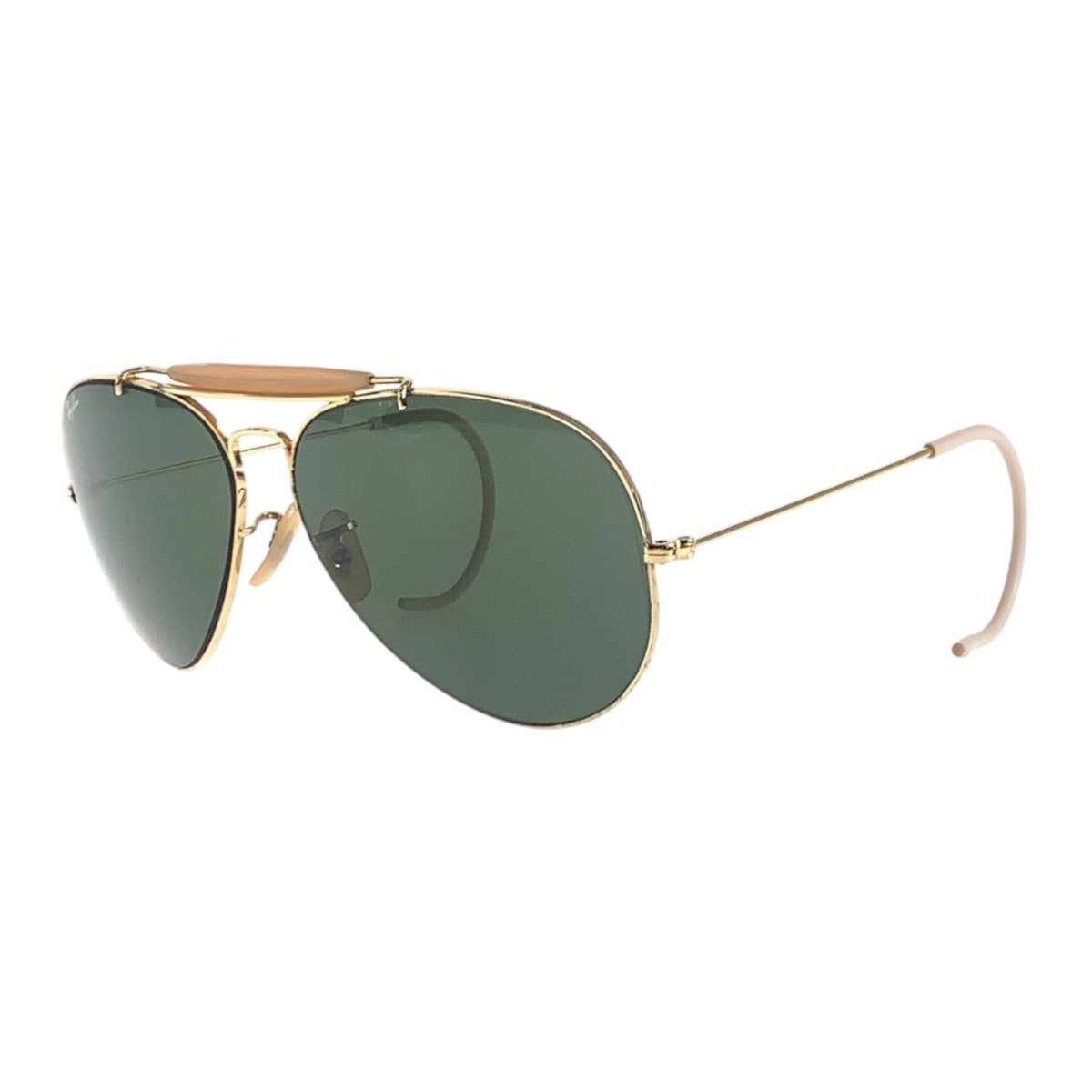 美品 ヴィンテージ B&L RAY-BAN U.S.A カーキ オリーブ ゴールド金具 ガラス/メタル 6214 サングラス メンズ 500255