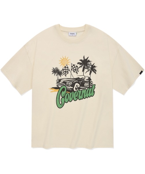 COVERNAT レーシングカー T シャツアイボリー