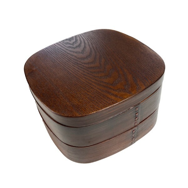 曲げわっぱ 2段 重箱 漆 正月 行楽 お弁当 ランチボックス 天然杉 遠足 運動会 母の日 父の日 敬老の日 弁当箱 ギフト おしゃれ 木製