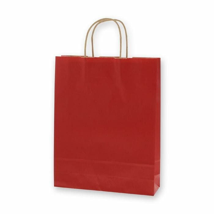 （まとめ買い）シモジマ HEIKO 手提げ紙袋 25チャームバッグ 25CB MS1 未晒 赤C 50枚 幅270xマチ80x高340mm 003276803 [x3セット]