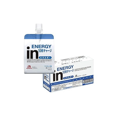 他サイト： inゼリー エネルギー マスカット味 (180g×6個) ゼリー飲料 すばやいエネルギー補給 10秒チャージ ビタミンC配合 おにぎりおよそ1個分 エネルギー180kcal 森永製菓の商品画像