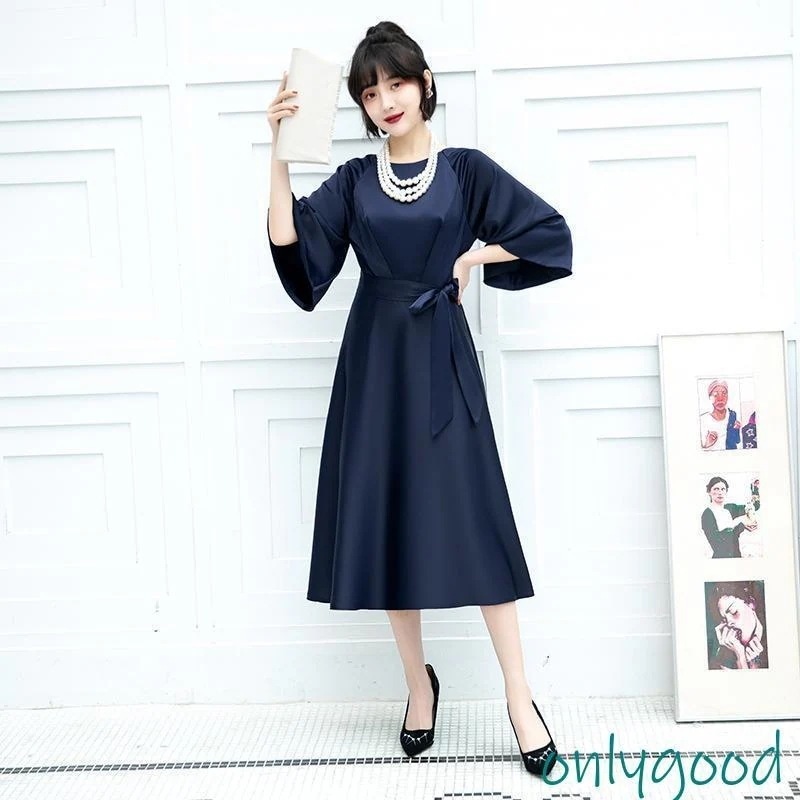 ワンピースドレスドレス20代 服装 ワンピース 30代 二次会 パーティードレス お呼ばれ 結婚式 大きいサイズ 40代 七分袖 発表会 50代