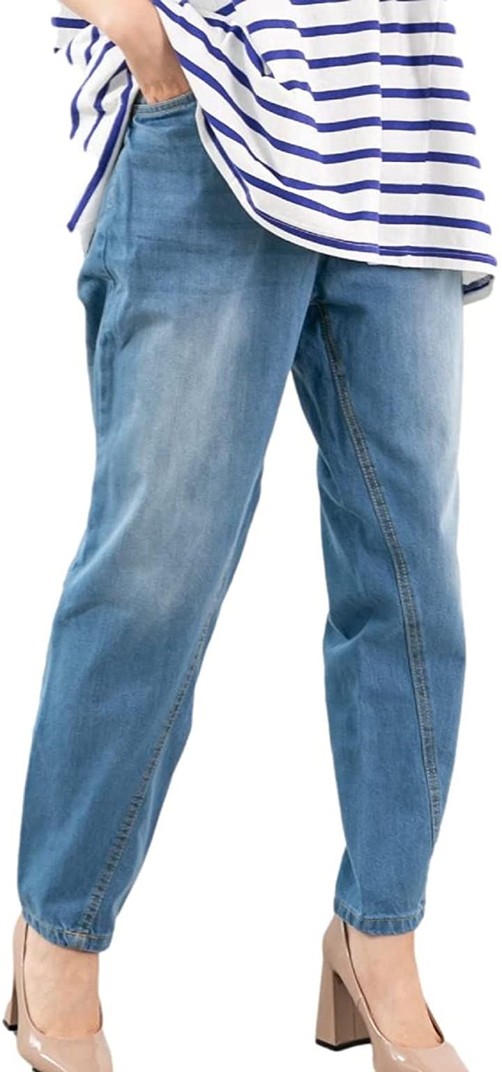 スリーピングシープ ゆるかわ シルエット サルエル レディース 在庫あり デニム テ ボーイフレンド ジーンズ