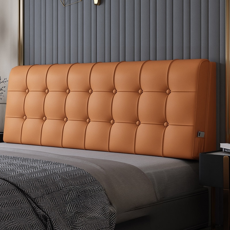 ヘッドボード キルティング ダブルサイズ ベット 後付け クッション 収納ポケット PUレザー カバー 壁クッション ラグジュアリー 7色