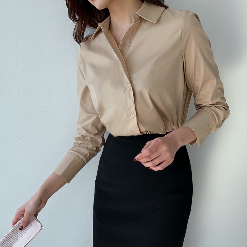 手数料安い Iammari シャツ Sm 私はマリ 韓国ファッション 春ブラウス トップス 韓国風 レディース 優雅な ブラウス オフィス シャツ ウェーブ アンバランス ブワゼル Beazel シャツ ブラウス 타입 Beige Mail Tempodebrincar Com Br